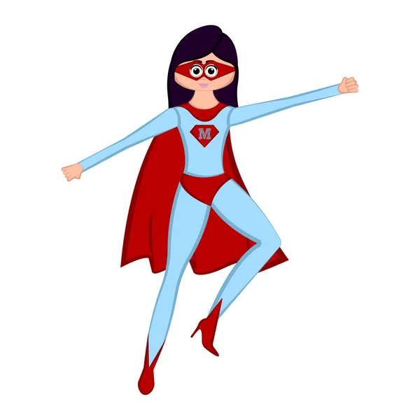 Aislado super mamá personaje con un traje — Vector de stock