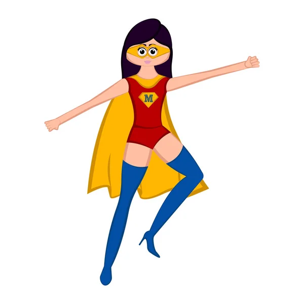 Aislado super mamá personaje con un traje — Vector de stock