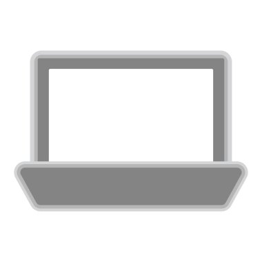 Beyaz arka planda yalıtılmış dizüstü bilgisayar simgesi