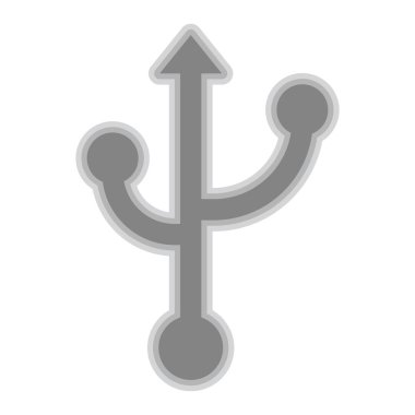 Beyaz arka planda yalıtılmış usb bağlantı sembolü