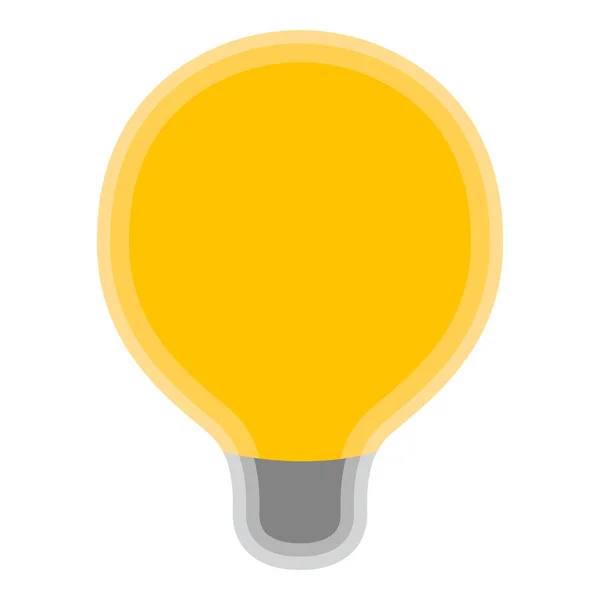 Symbole isolé de l'ampoule jaune — Image vectorielle