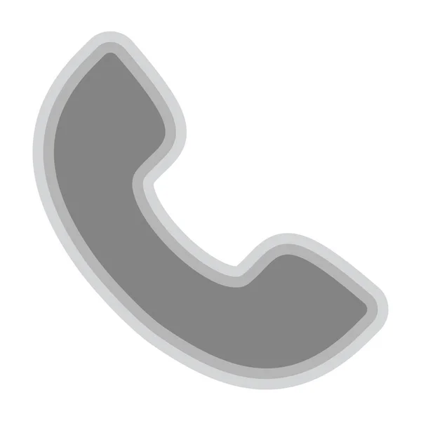 白い背景に孤立した電話記号 — ストックベクタ