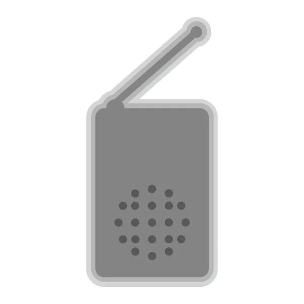 Símbolo de rádio isolado sobre fundo branco —  Vetores de Stock