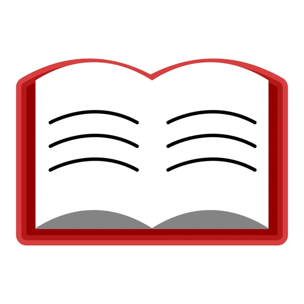 Simbolo libro aperto isolato su sfondo bianco — Vettoriale Stock
