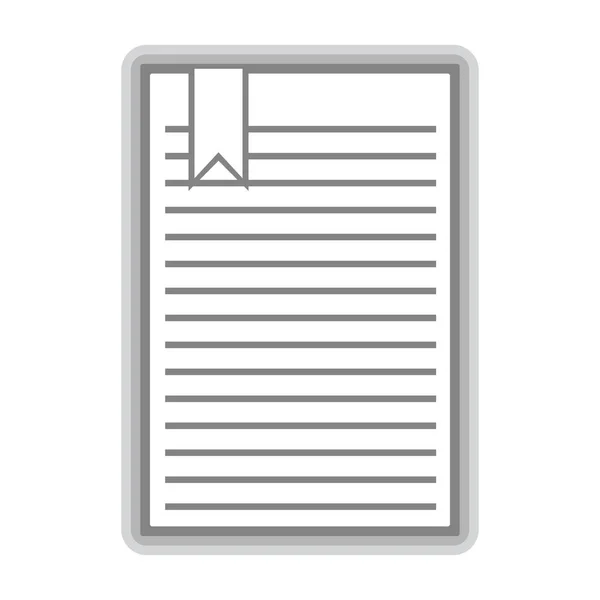 Symbole de document isolé sur fond blanc — Image vectorielle