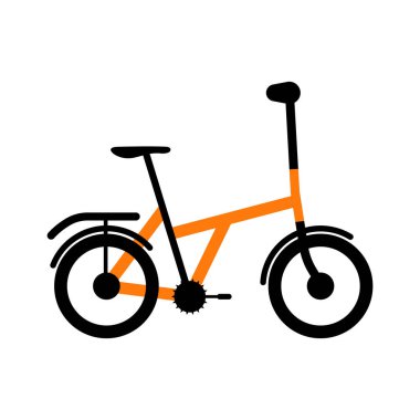 Renkli bir bisikletin yan görünümü