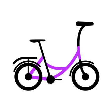 Renkli bir bisikletin yan görünümü