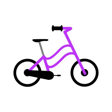 Renkli bir bisikletin yan görünümü