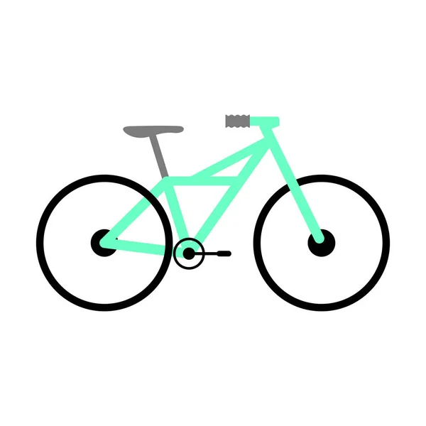 Vista lateral de una bicicleta de color — Archivo Imágenes Vectoriales