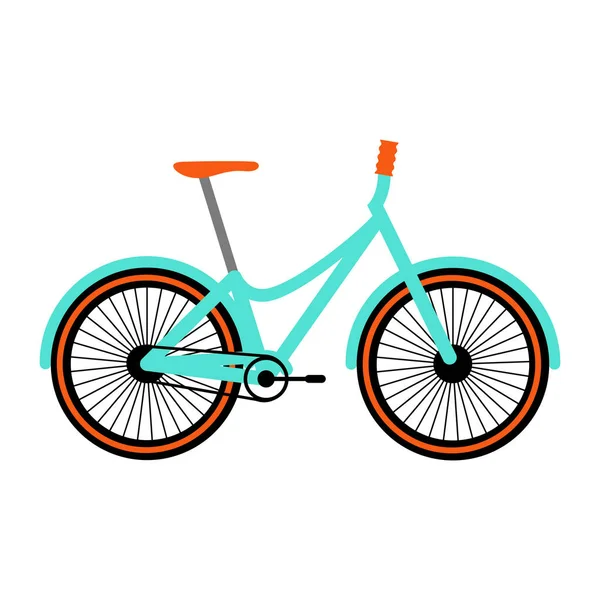 Вид сбоку на цветной велосипед — стоковый вектор