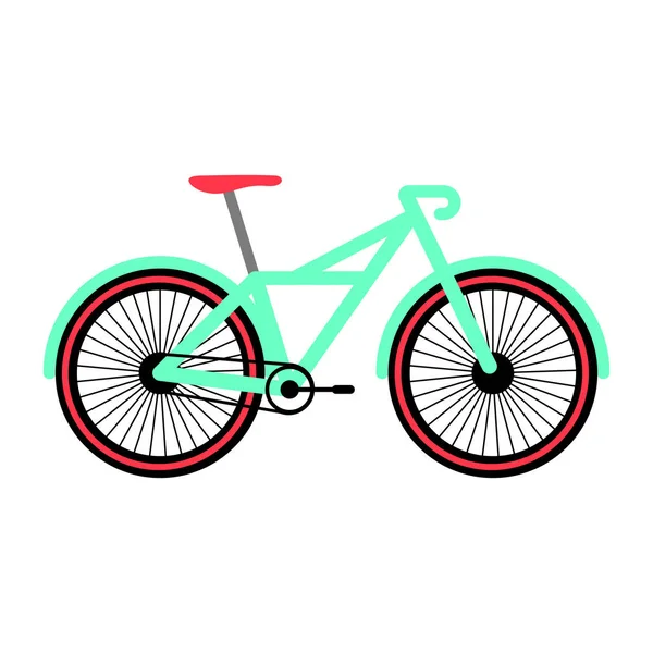 Side view of a colored bicycle — Stock Vector