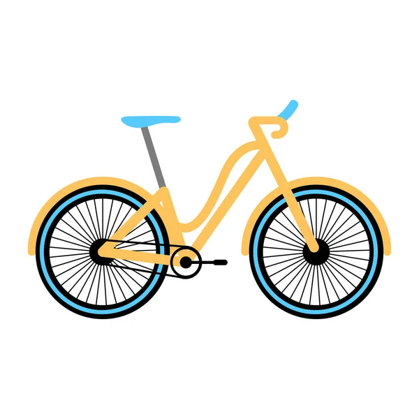 Vista laterale di una bicicletta colorata — Vettoriale Stock