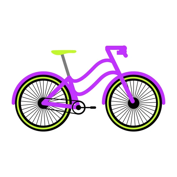 Side view of a colored bicycle — Stock Vector