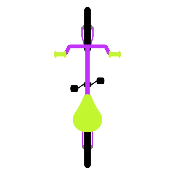 Vue du dessus d'un vélo coloré — Image vectorielle