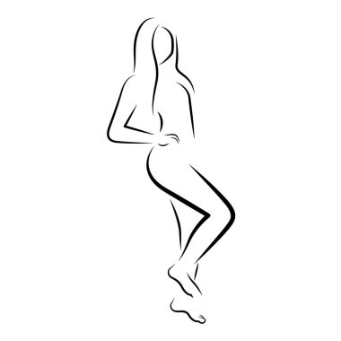 bir güzellik kadının izole anahat