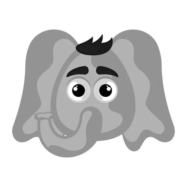 Isolado bonito avatar de um elefante — Vetor de Stock