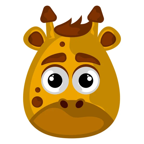 Isolated cute avatar of a giraffe — Stock Vector