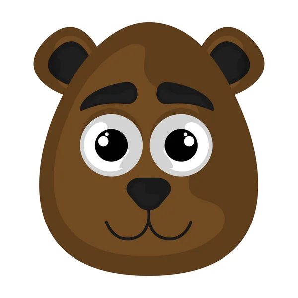 Isolado bonito avatar de um urso — Vetor de Stock