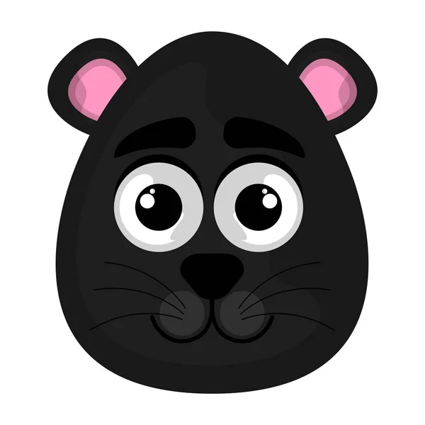 Isolerad söt avatar av en Panther — Stock vektor
