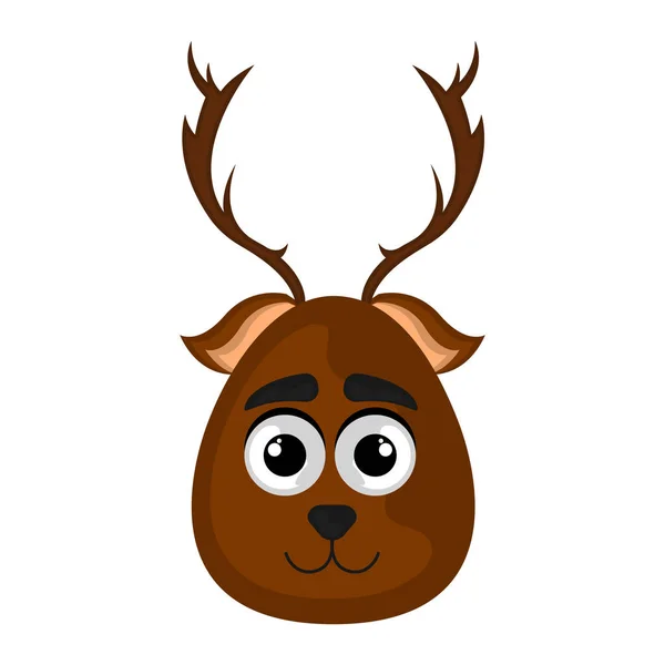 Isolated cute avatar of a reindeer