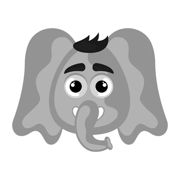 Isolado bonito avatar de um elefante — Vetor de Stock