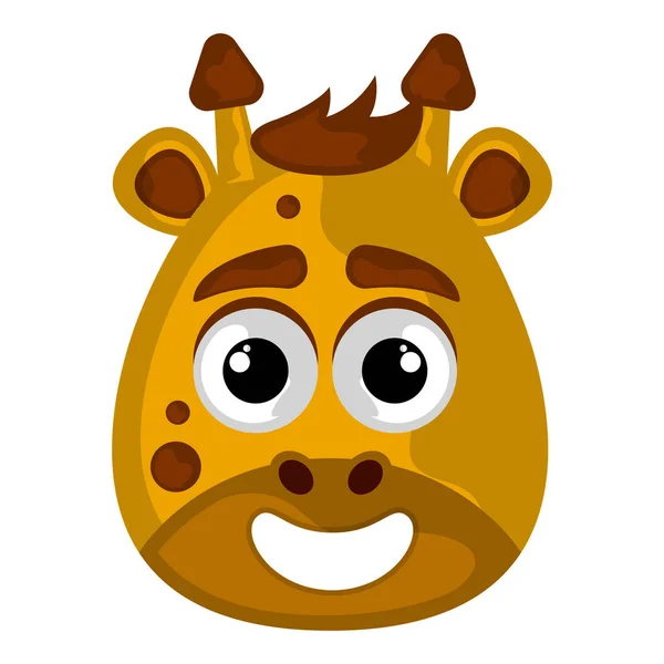 Isolado bonito avatar de uma girafa — Vetor de Stock