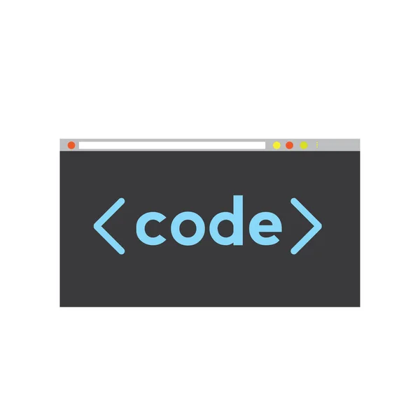 Programming code on a browser window — Stock Vector