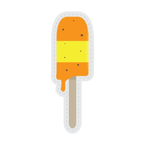 Popsicle пунктирна наклейка — стоковий вектор