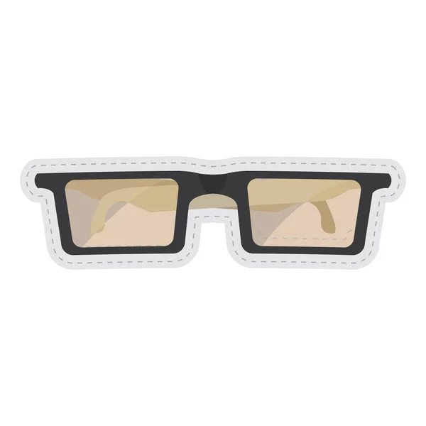 Pegatina punteada gafas — Vector de stock