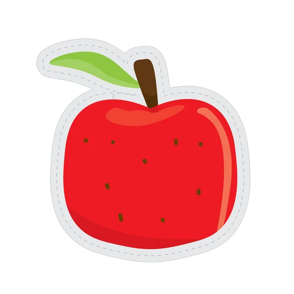 Apple dotted sticker — Stock Vector