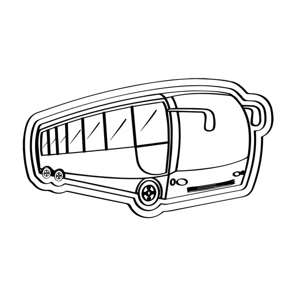 Autobus icona punteggiata adesivo — Vettoriale Stock