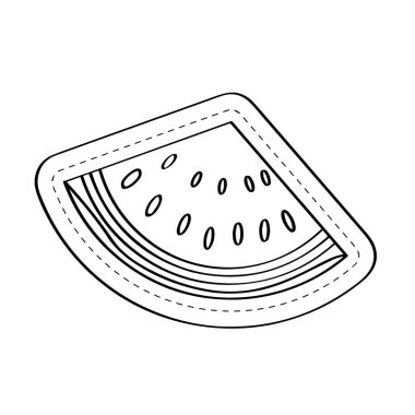 Karpuz kesim simgesi noktalı etiket