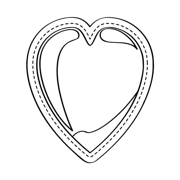 Ikona serca kropkowana naklejka — Wektor stockowy
