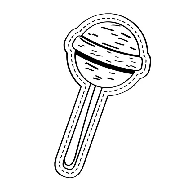 Lollipop-ikon prickad klistermärke — Stock vektor