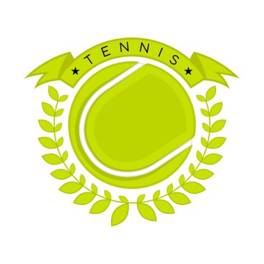 Bir top ve defne çelenk ile Tenis amblemi