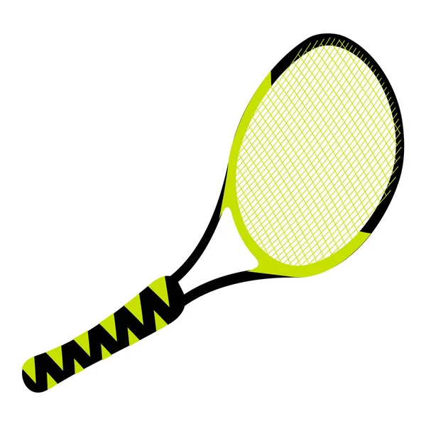 Isolerat tennisracket på vit bakgrund — Stock vektor