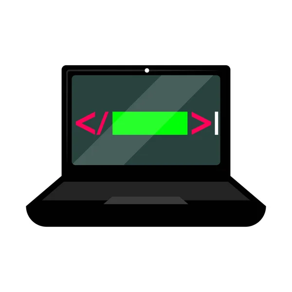 Programmiercode auf einem Laptop-Bildschirm — Stockvektor