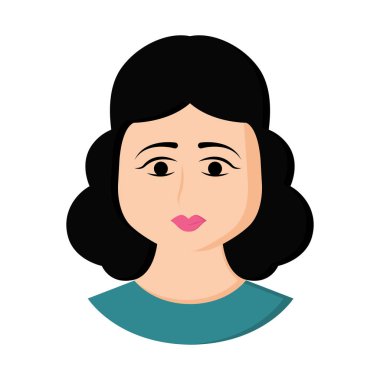 Bir kadının izole güzellik avatar