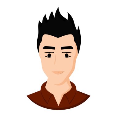 Bir adamın izole güzellik avatar