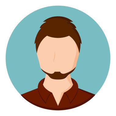 Bir adamın izole güzellik avatar