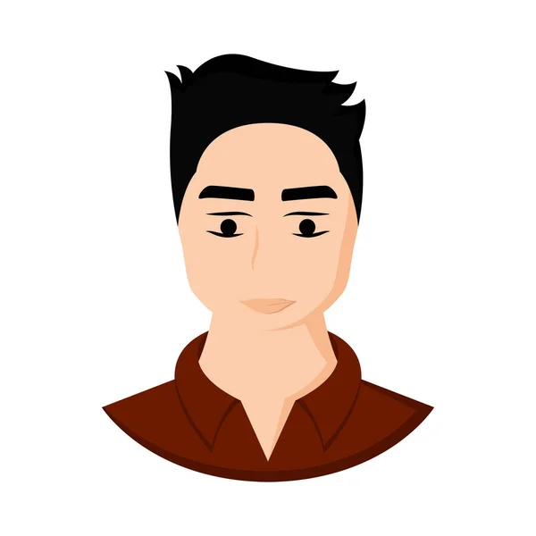 Aislado avatar belleza de un hombre — Vector de stock