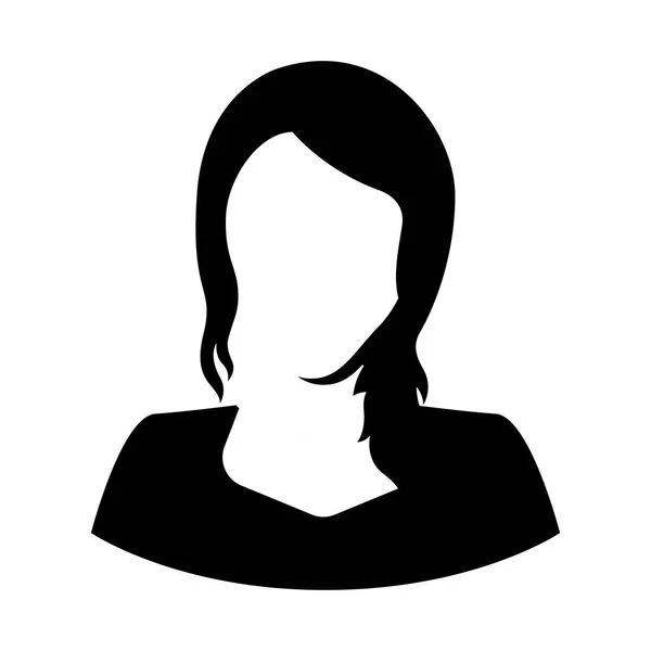 Isolerad kvinnlig kort hår avatar ikon — Stock vektor