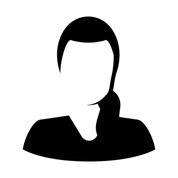 Isolerade kvinnliga insamlade hår avatar ikon — Stock vektor