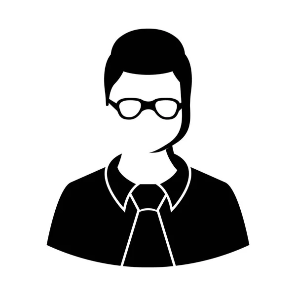 Ізольована чоловіча ікона аватар в окулярах — стоковий вектор