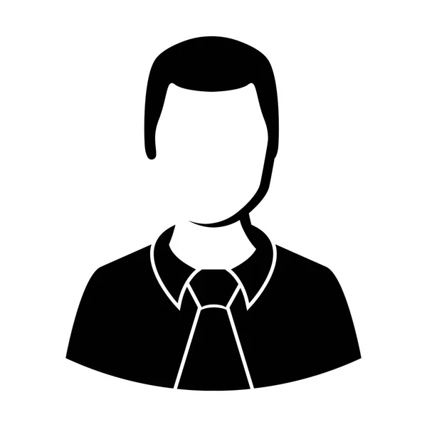 Osamocený ikonka mužské avatary s vázanou — Stockový vektor