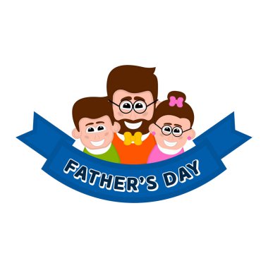 Oğulları avatar ile izole mutlu adam