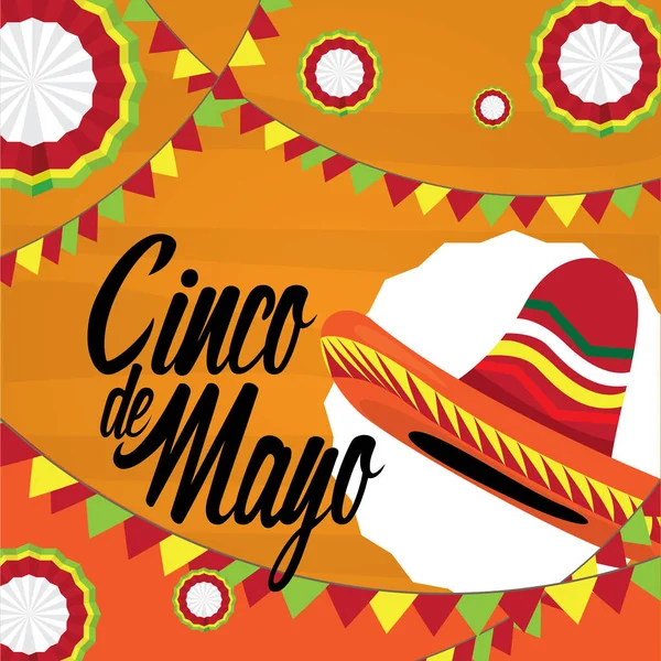 Cinco de mayo poster with a hat