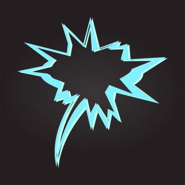 İzole renkli komik kabarcık sohbet