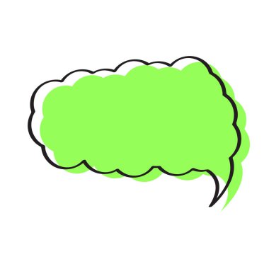 İzole renkli komik kabarcık sohbet