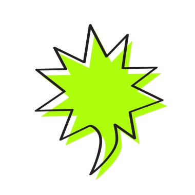 İzole renkli komik kabarcık sohbet